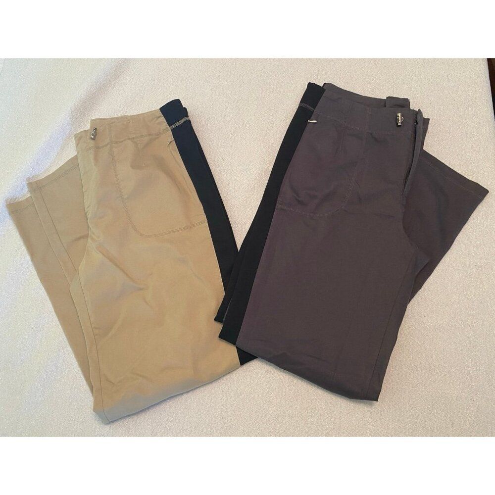 Lot of Danskin Now grey and tan womens pants. Size large 12-14